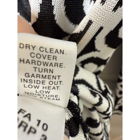 St John Sport Dress Demask Pattern Women’s Black & White Size XL - Picture 7 of 12